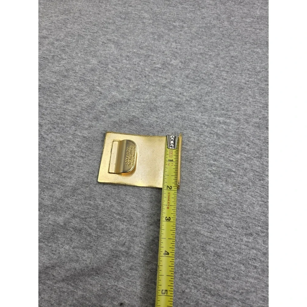 Vintage Officers Equipment Solid Brass Plated Belt Buckle Plain
